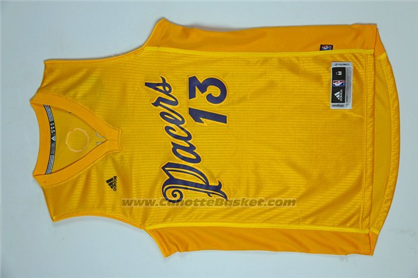 Maglia Natale 2016 Indiana Pacers Paul George #13 Giallo